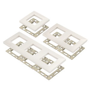 45х45 faceplate with mounting frame, white